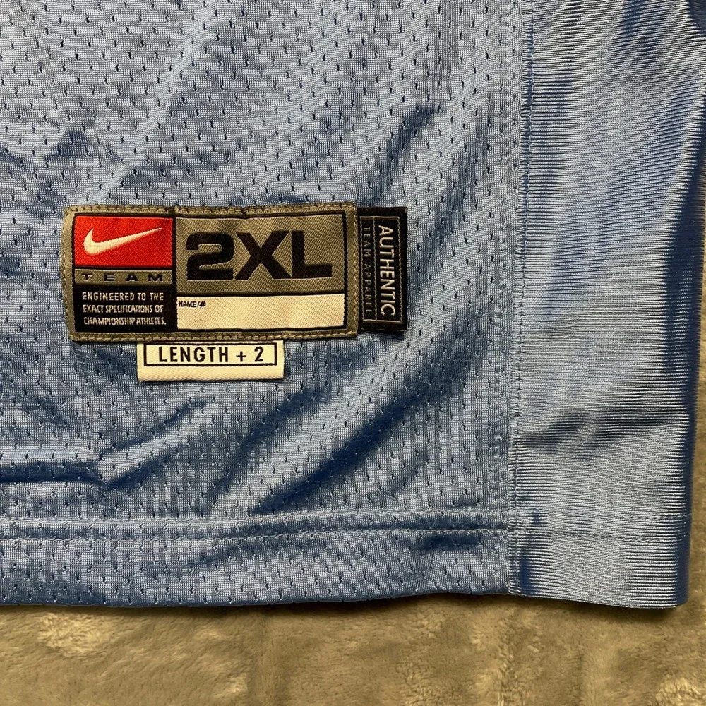 Vintage Y2K Nike‎ Football Jersey Men North Carolina Tar Heels Blue UNC 25 2XL